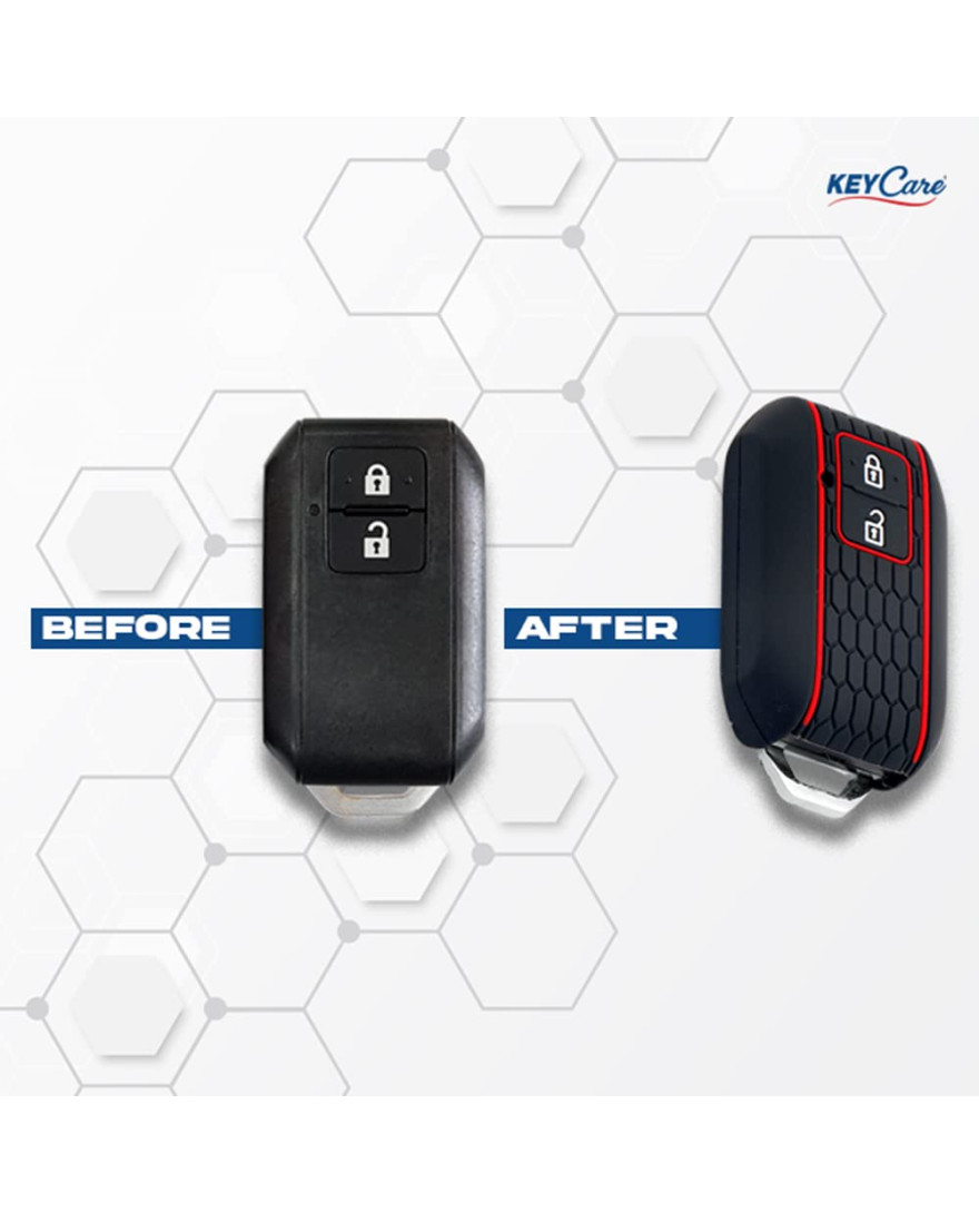 Keycare Silicon key cover fit for Glanza, Urban Cruiser Hyryder, Rumion 2 button smart key | KC 05